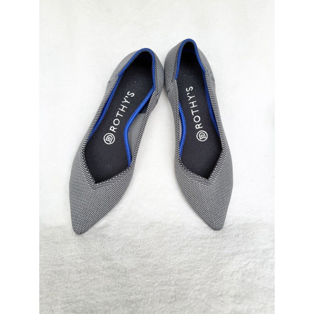 Rothy’s The Point Grey Heathered Pointed Toe Flats, size 7.